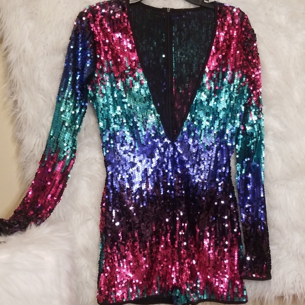 Multi color Sequin romper